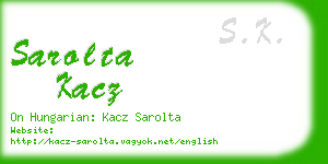 sarolta kacz business card